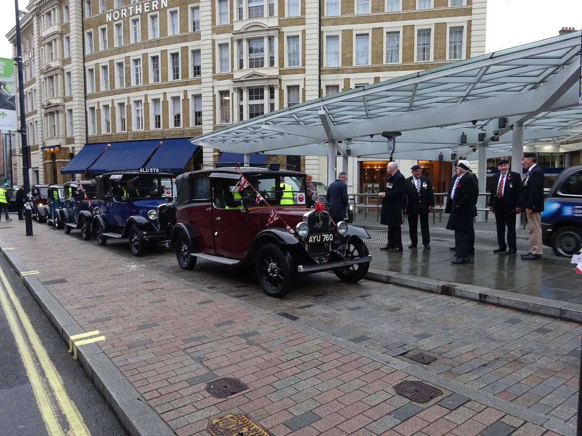 Vintage taxis at Kings Cross