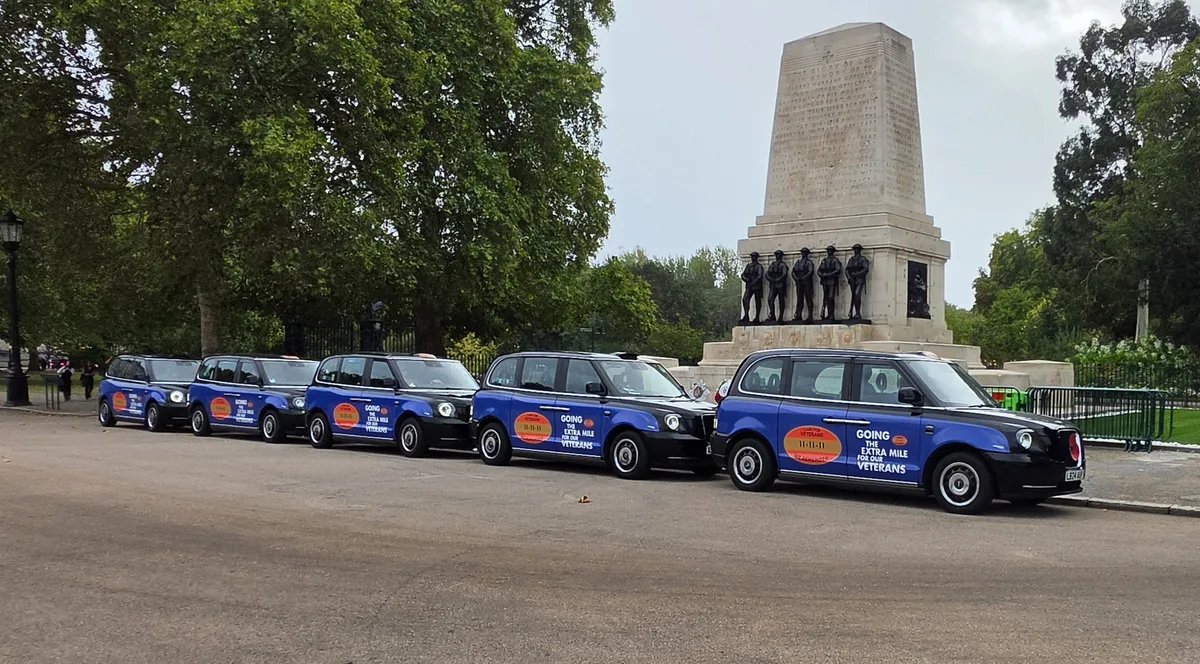 Livery taxis at The Guards Memorial